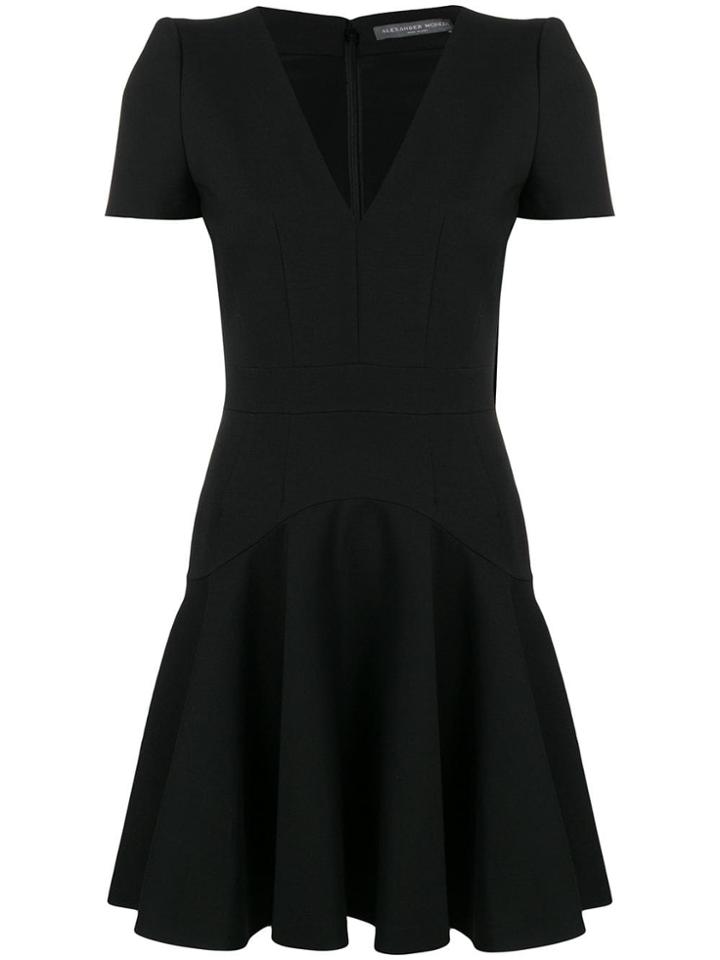Alexander Mcqueen Short Skater Dress - Black