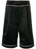 Drôle De Monsieur Satin Boxing Shorts - Black