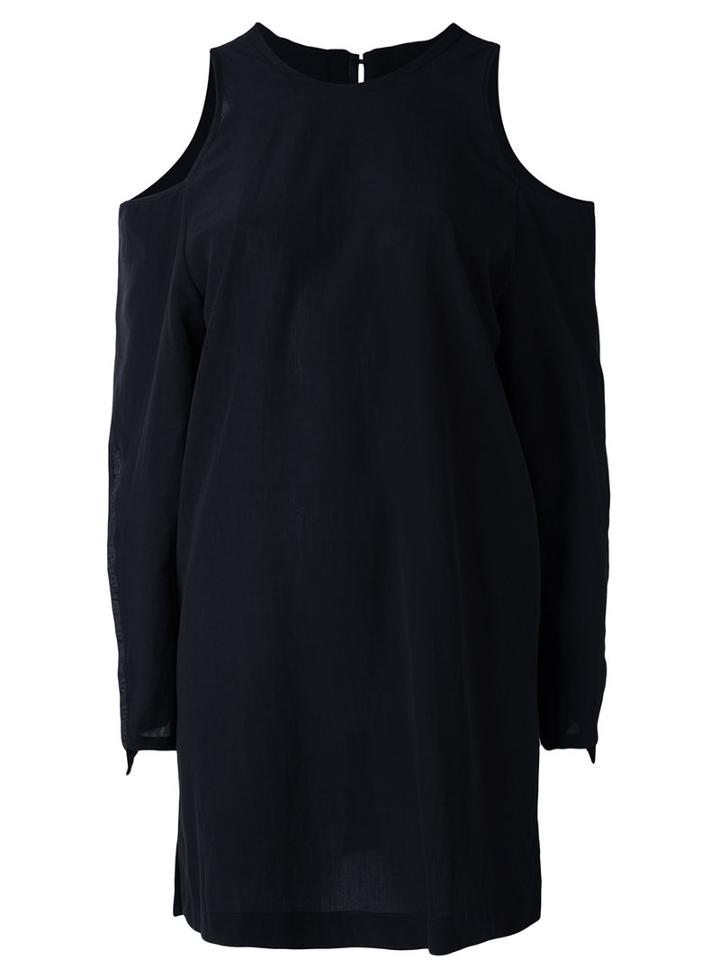 Lost & Found Ria Dunn Cold Shoulder Dress, Women's, Size: Medium, Black, Cotton/lyocell