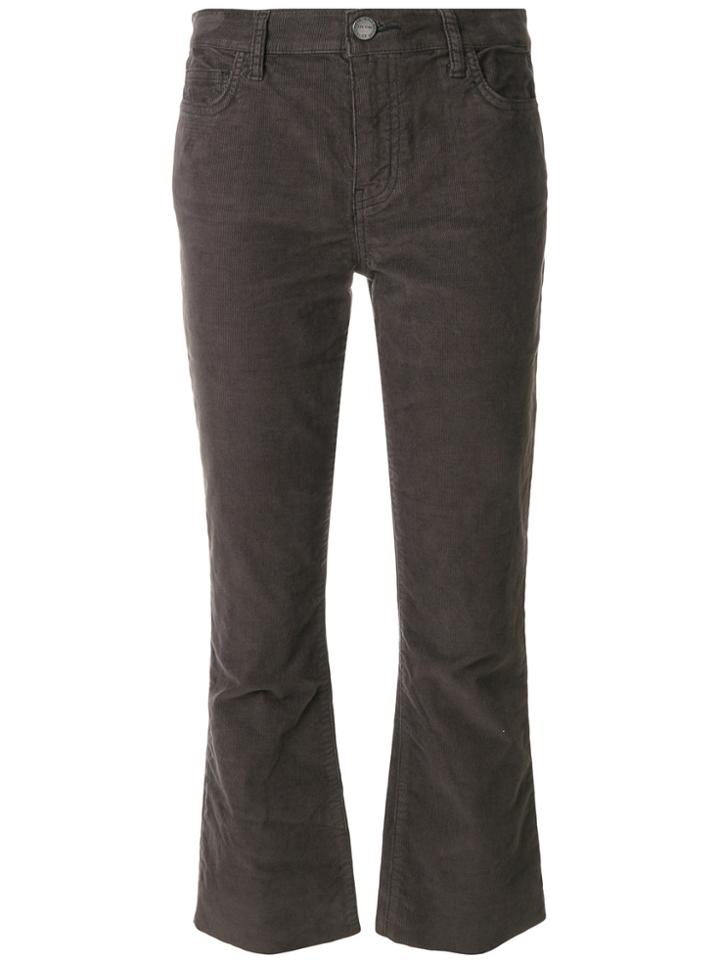 Current/elliott Cropped Flared Jeans - Black