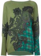 Etro Paisley Print Jumper, Women's, Size: 46, Green, Cashmere/wool