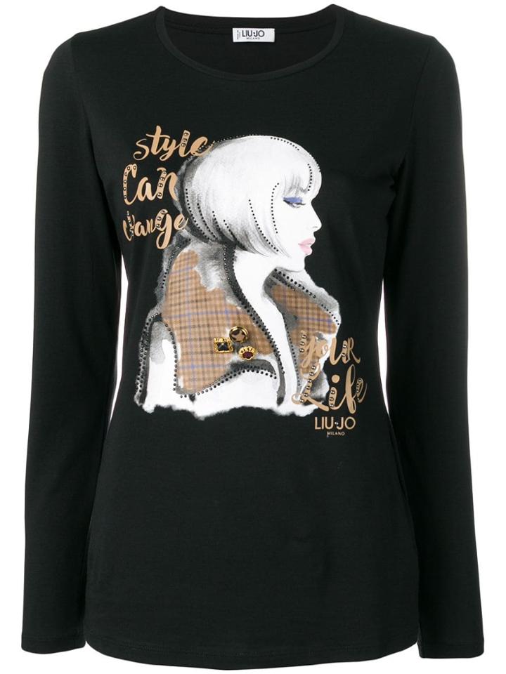 Liu Jo Long Sleeved Pullover - Black