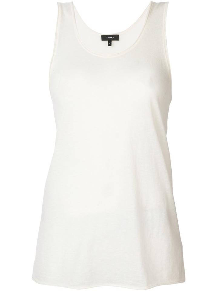 Theory Cashmere Racerback Top - White