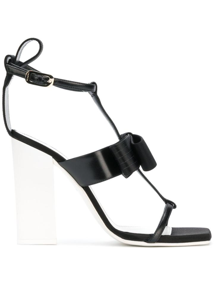 Lanvin Bow Strappy Sandals - Black