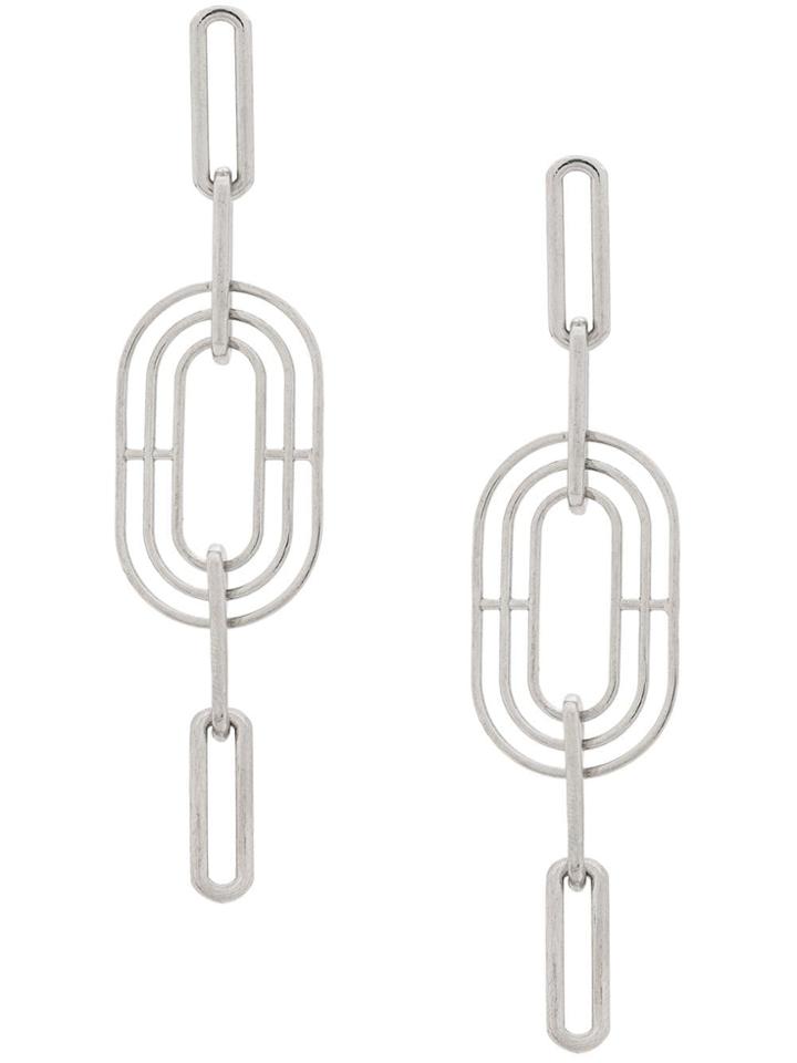 Charlotte Valkeniers Meta Drop Earrings - Silver