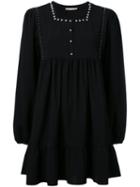 Amen - Stud-embellished Empire Line Dress - Women - Polyester/spandex/elastane/metal (other)/glass - 40, Black, Polyester/spandex/elastane/metal (other)/glass