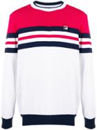 Fila Branded Striped Jumper - White