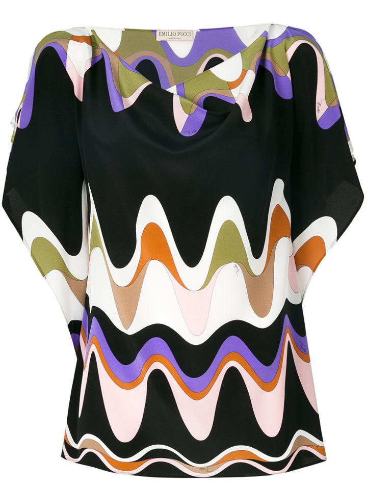 Emilio Pucci Wave Print Blouse - Multicolour