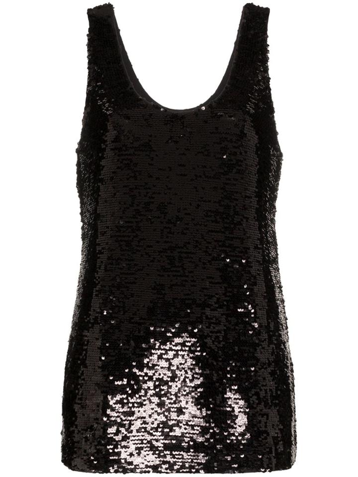 Figue Raquel Sequins Top - Black
