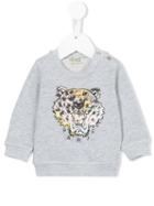 Kenzo Kids - Logo Print Sweatshirt - Kids - Cotton - 3 Mth, Infant Girl's, Grey