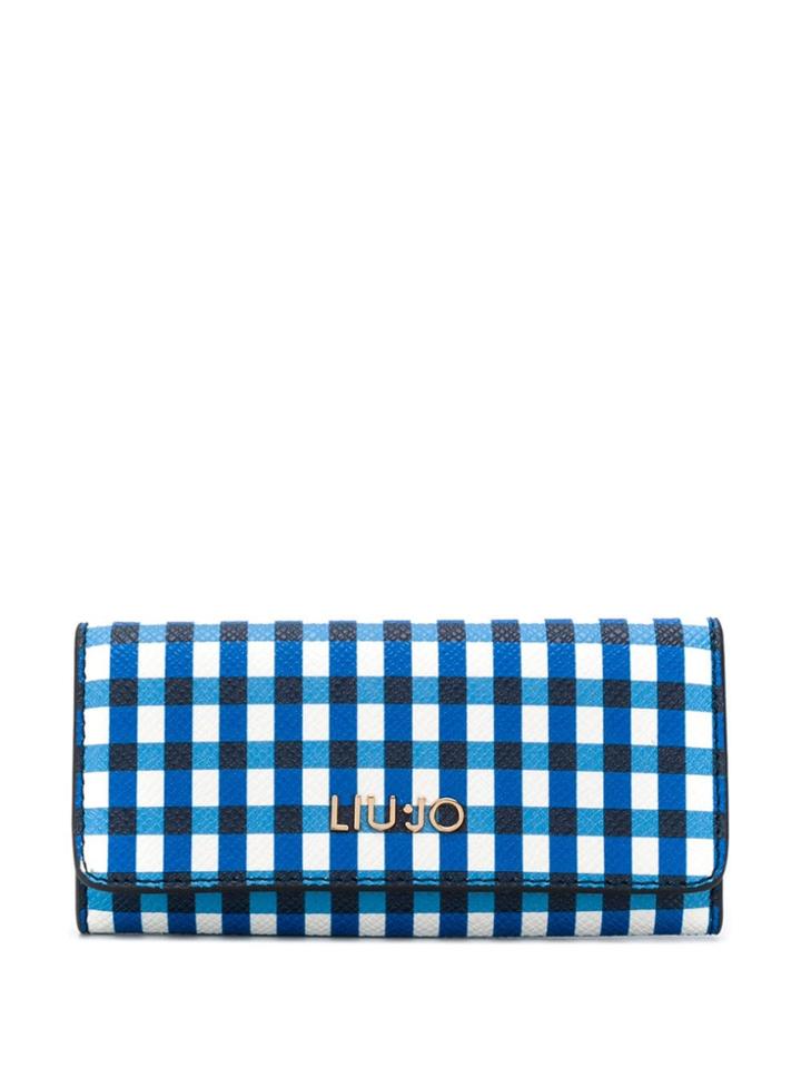 Liu Jo Check Print Key-holder Wallet - White