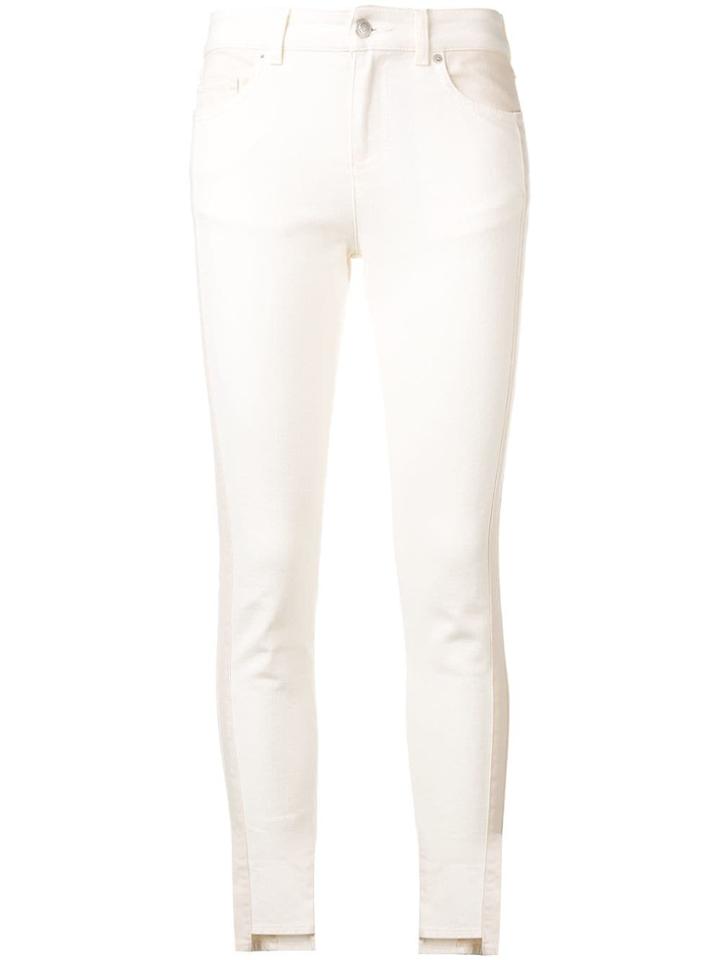 Alexander Mcqueen Panelled Cropped Jeans - Neutrals