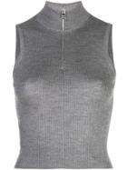 Prada Knitted Turtleneck Jumper - Grey