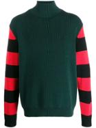 Paul Smith Striped Sleeve Jumper - Green