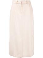 Ryan Roche - Midi Skirt - Women - Spandex/elastane/wool - 6, Brown, Spandex/elastane/wool