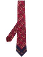 Gucci Horseshoe Print Tie - Red