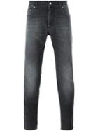 Dolce & Gabbana Tapered Jeans, Men's, Size: 50, Grey, Calf Leather/cotton/spandex/elastane