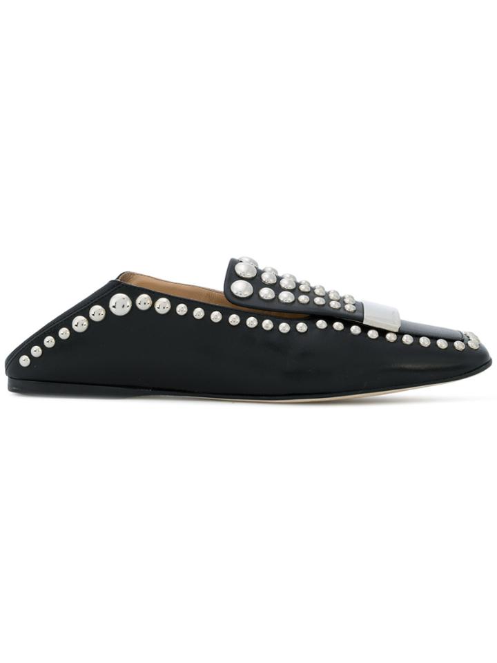 Sergio Rossi Slip-on Studded Loafers - Black