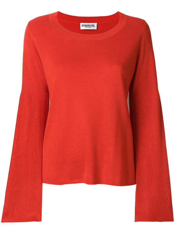 Essentiel Antwerp Bell Cuffs Sweater - Red