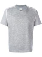 Wooyoungmi Knit Panel T-shirt, Men's, Size: Medium, Grey, Cotton/polyester/rayon/wool