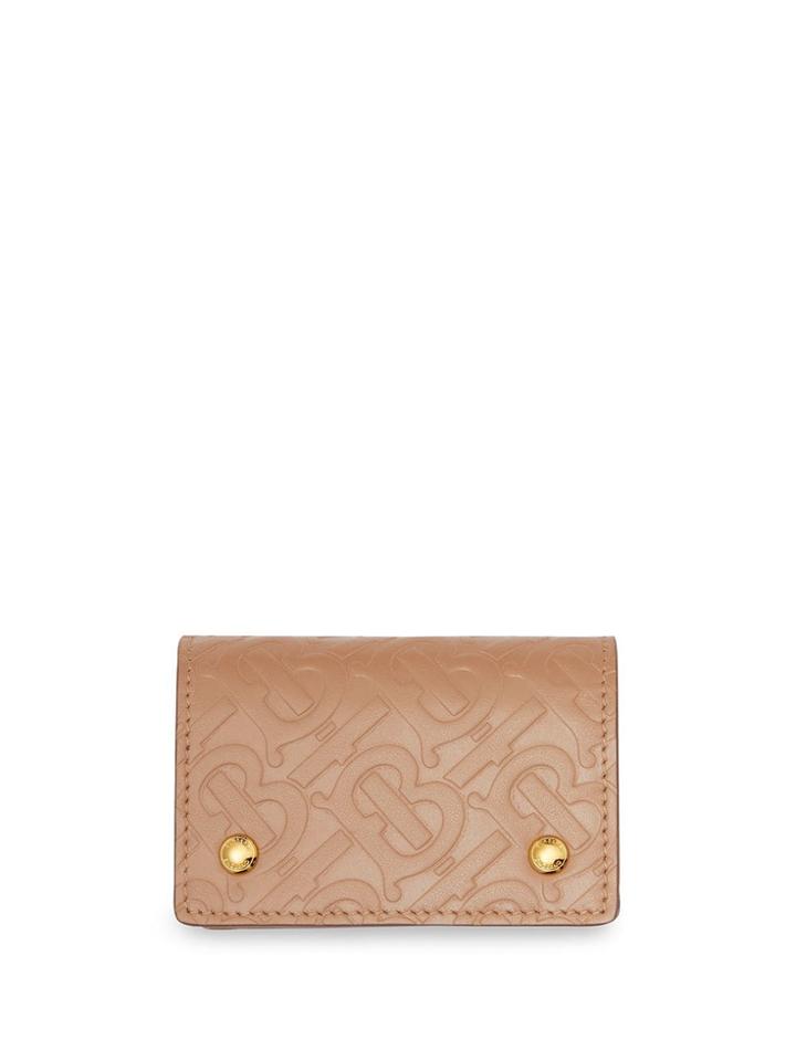 Burberry Monogram Leather Card Case - Neutrals