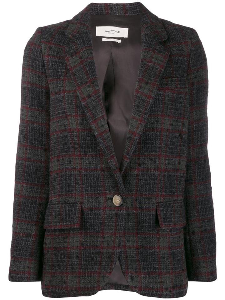 Isabel Marant Étoile Knitted Tartan Blazer - Grey