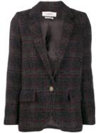 Isabel Marant Étoile Knitted Tartan Blazer - Grey