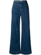 Katharine Hamnett High Rise Flared Jeans - Blue