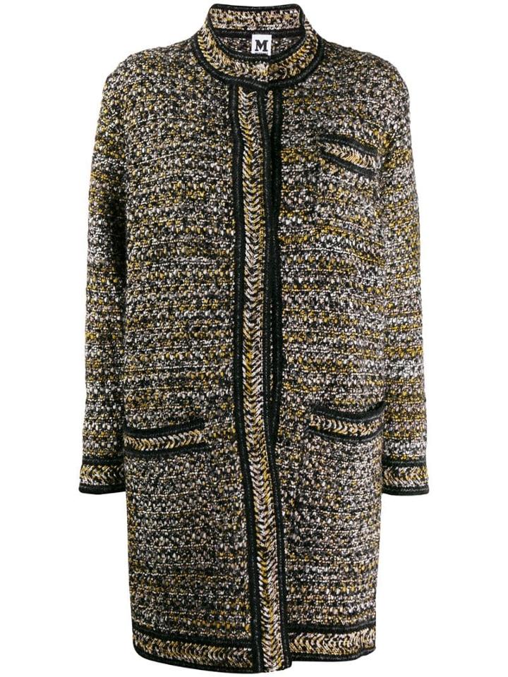 M Missoni Tweed Miid Coat - Black