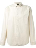 Giuliano Fujiwara Round Hem Shirt, Men's, Size: L, Nude/neutrals, Cotton