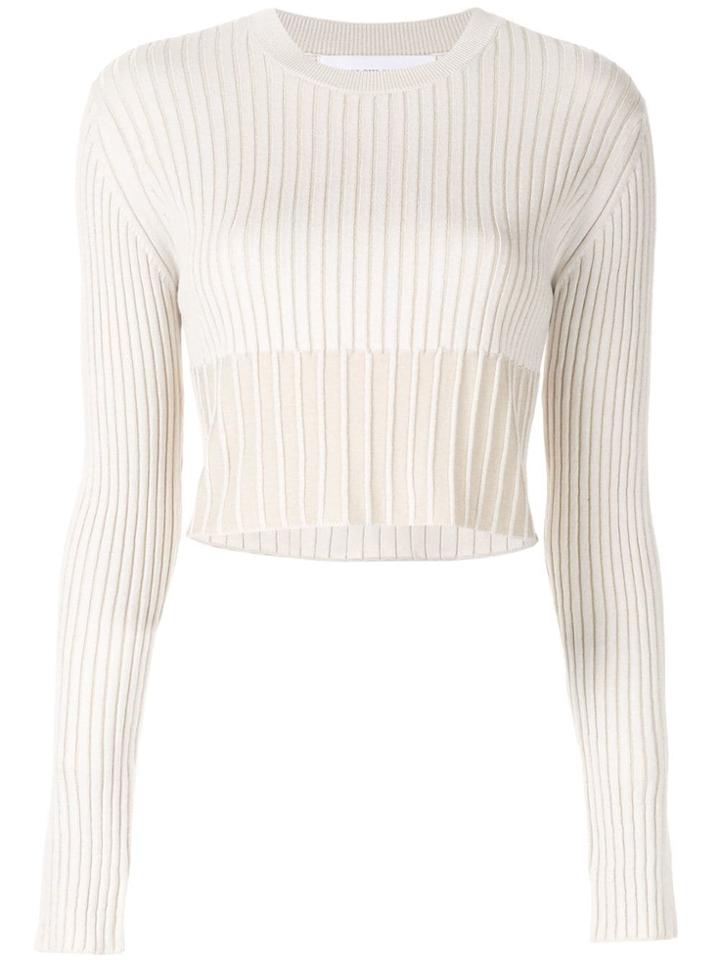Le Ciel Bleu Ribbed Fitted Skirt - Brown