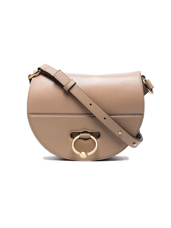 Jw Anderson Ash Latch Goat Grain Leather Cross Body Bag - Nude &