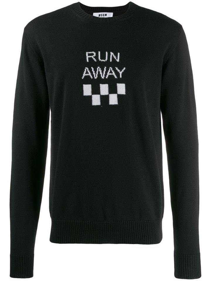 Msgm Run Away Jumper - Black