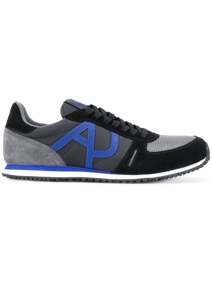 Armani Jeans Logo Runner Sneakers - Black