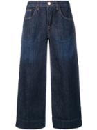 Twin-set Creased Denim Culottes - Blue