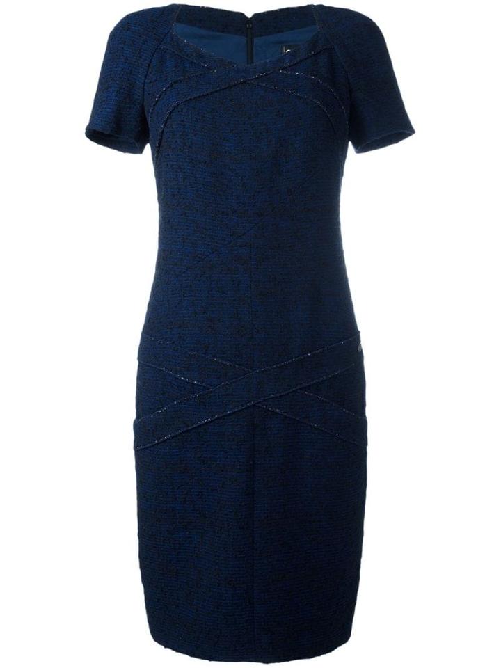 Chanel Pre-owned Fitted Panel Dress - Blue