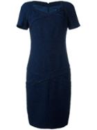 Chanel Pre-owned Fitted Panel Dress - Blue