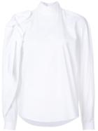 Delpozo Bow Embroidered Top - White