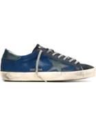 Golden Goose Deluxe Brand Super Star Sneakers, Men's, Size: 44, Blue, Rubber/chamois Leather