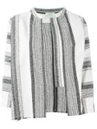 Forte Forte Striped Woven Jacket, Women's, Size: 1, Cotton/acrylic/polyester