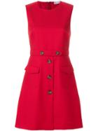 Red Valentino Button Embellished Shift Dress