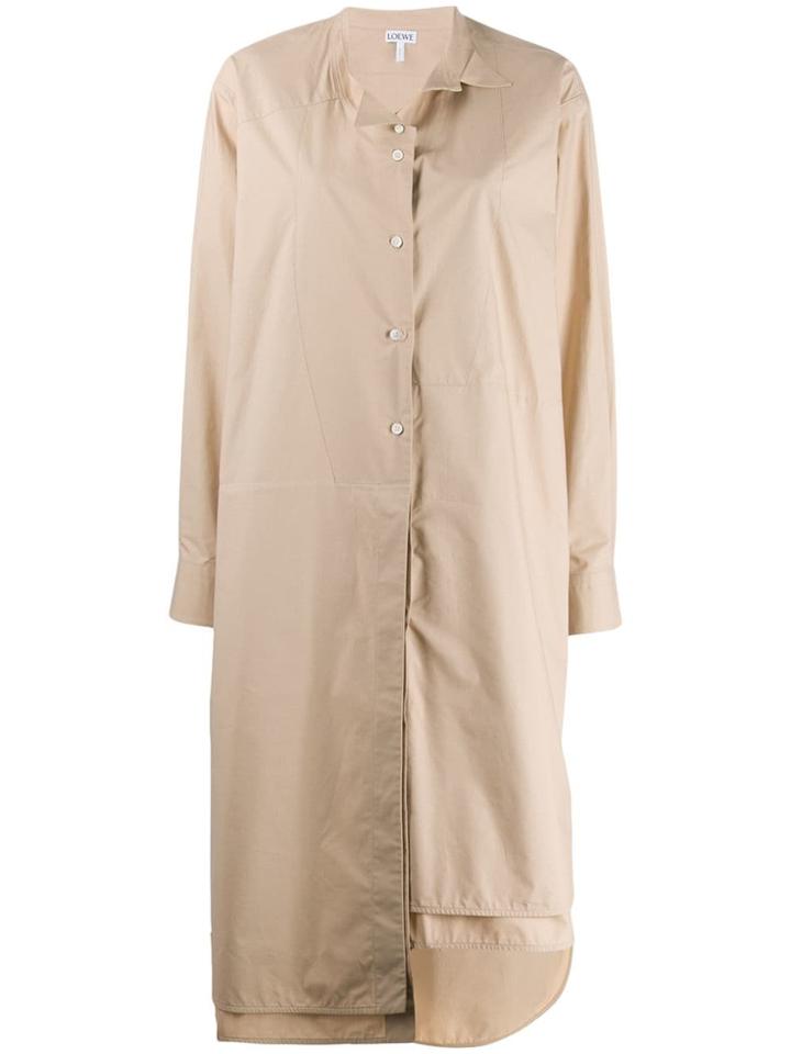 Loewe Belted Oversized Dress - Neutrals