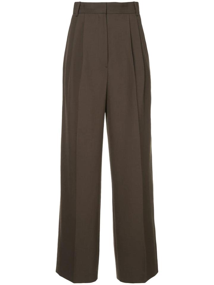 Des Prés Wide Leg Tailored Trousers - Brown