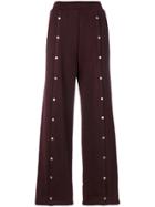 T By Alexander Wang Press Stud Trousers - Red