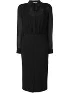Max Mara Long-sleeve Fitted Shirt Dress - Black