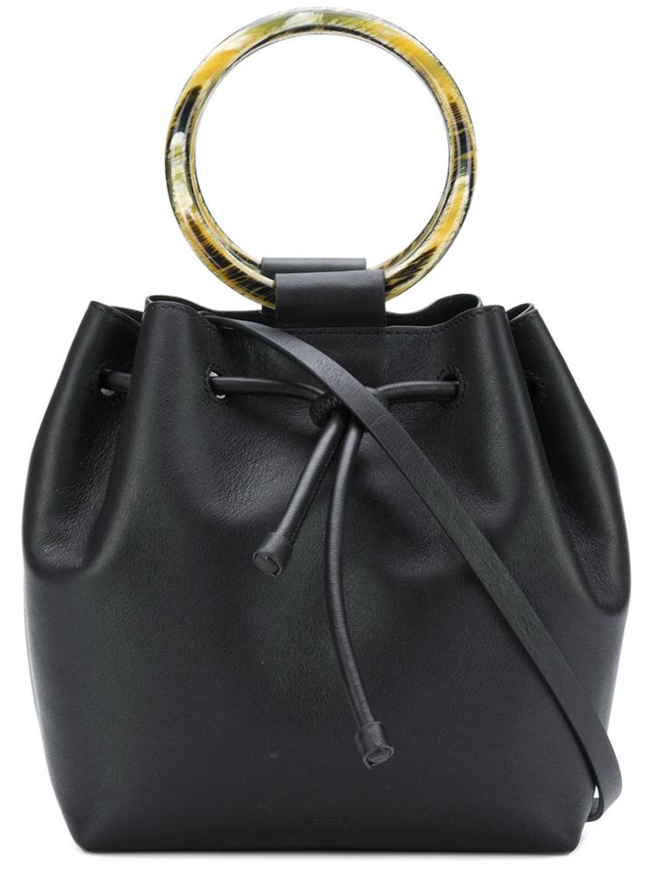 Theory Wax Cord Hoop Shoulder Bag - Black