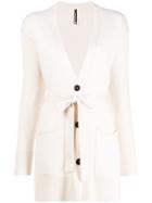 Pierantoniogaspari Belted Knit Cardigan - White