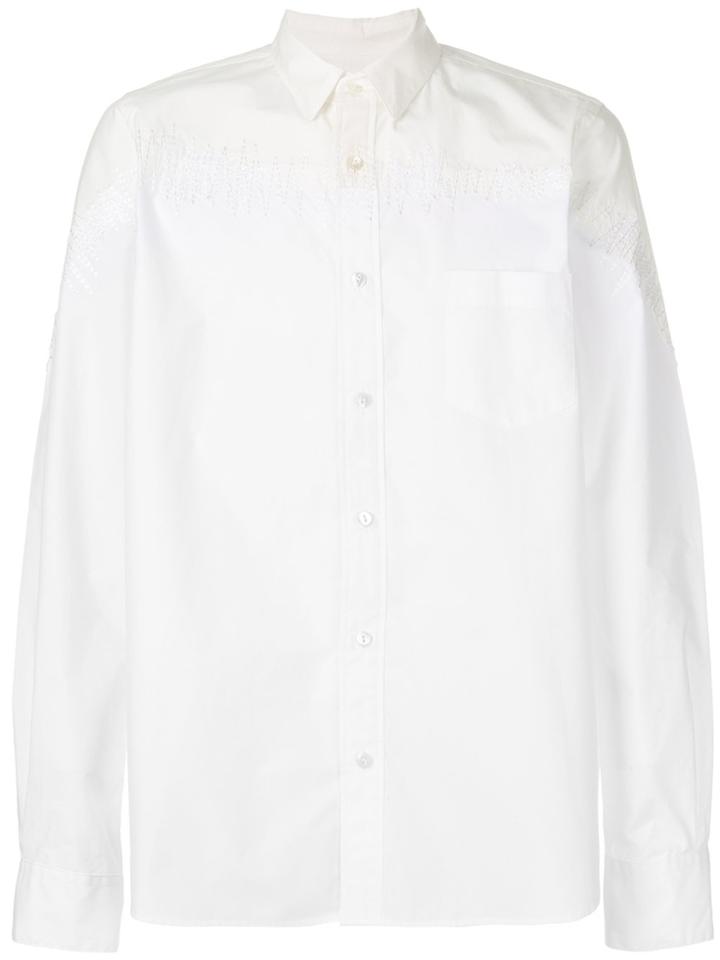Sacai Stitch Panel Shirt - White