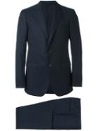 Lanvin Striped Two-piece Suit, Men's, Size: 54, Blue, Viscose/wool