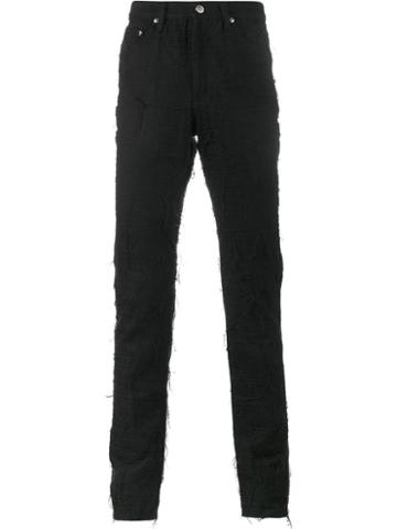 John Lawrence Sullivan Distressed Jeans, Men's, Size: 34, Black, Cotton